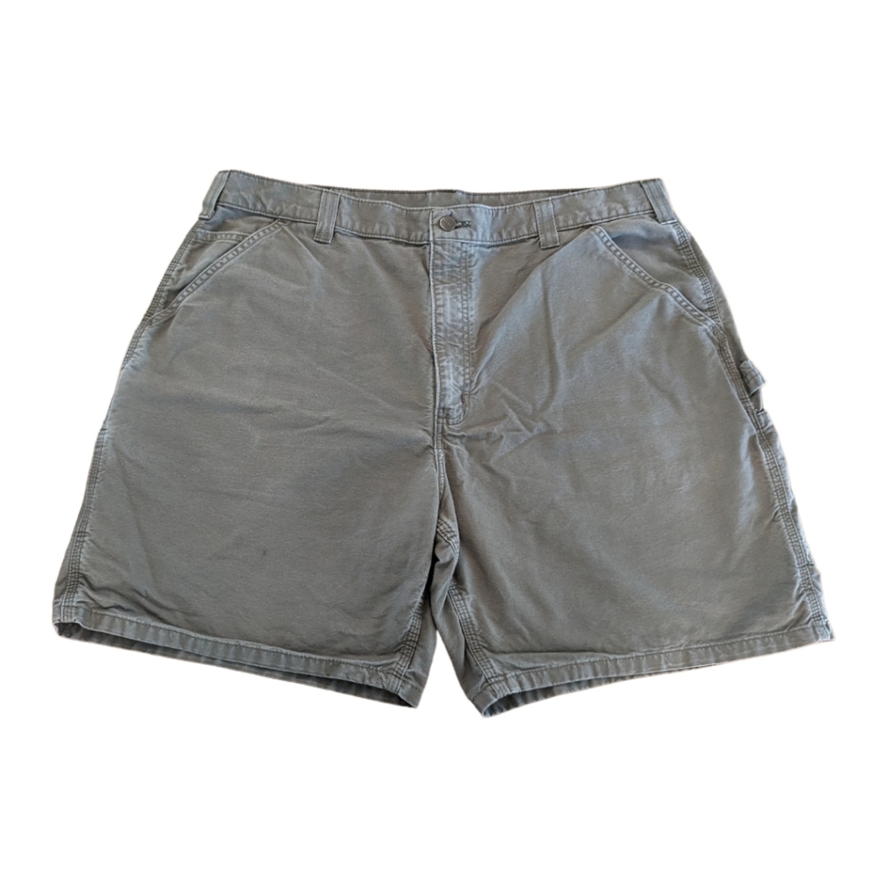 Carhartt Men's Regular Fit Cargo Shorts 6 Pocket Dark Khaki 100% Cotton Size 40